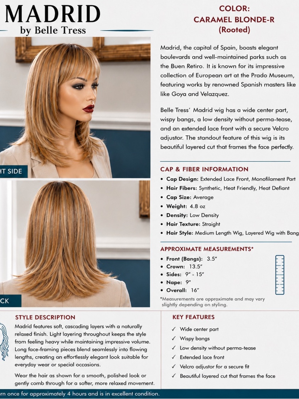 Madrid in Caramel Blonde R  by Belle Tress